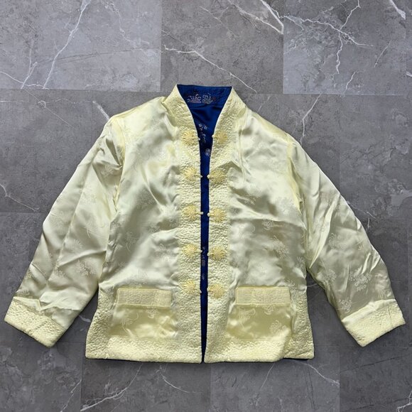 Whitby Kimono Womens Small Reversible Jacket Embroidered Coat Asian Japanese - Picture 2 of 10